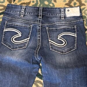 Women’s Silver Suki Mid-Rise Stretch Boot  Stretch Jeans 30 31 x 33.5